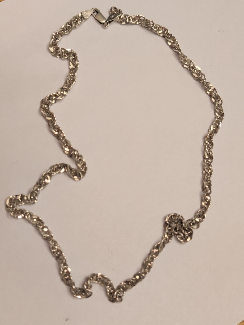 Milor Sterling SilverTwisted Rope Chain Necklace